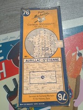 Carte Michelin Ww2 Datée 1945 Jus Aurillac St Etienne 