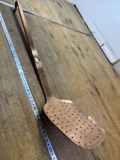 N.1 Écumoire Égouttoir Cuillère en Cuivre  ancien - Ustensile outil de Cuisine