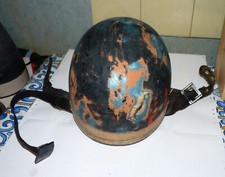 ANCIEN VINTAGE CASQUE DE MOTO SOLEX MOBYLETTE NF SAINT CHRISTOPHE TAILLE 54/ 56