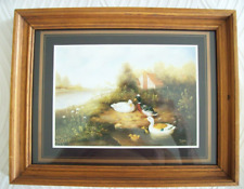 CADRE Impression d'après une Peinture de JASON Thème Famille de CANARDS