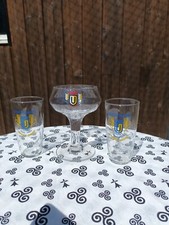 Union Jumet 3 anciens verres à   bière 