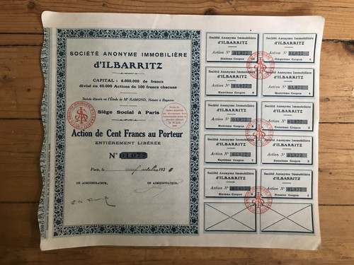 Titre action immobilière - titre, action: