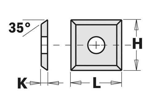 Plaquette carbure x - x, 12