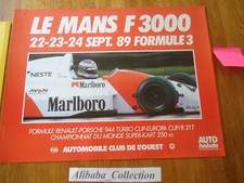 POSTER ORIGINAL F3000 F 3000 LE MANS 1989 AFFICHE ACO 24H A FORMULE