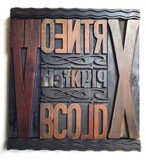 TYPOGRAPHIE LETTRE CARACTERE IMPRIMERIE BOIS letterpress composition 20 x 21,5