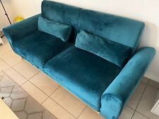 Canapé 3 places Velours Bleu Bon état 