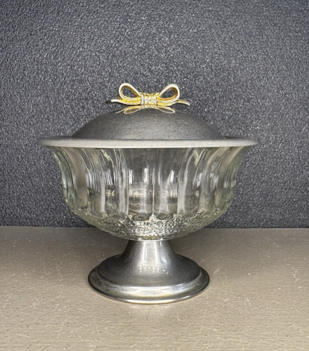 Bonbonnière verre sur pied