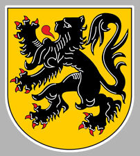 STICKER BLASON REGION NORD ARMOIRIES LION DE FLANDRE AUTOCOLLANT FA116