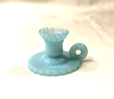 ancien bougeoir / rat de cave miniature opaline PORTIEUX jouet maison poupée 4cm