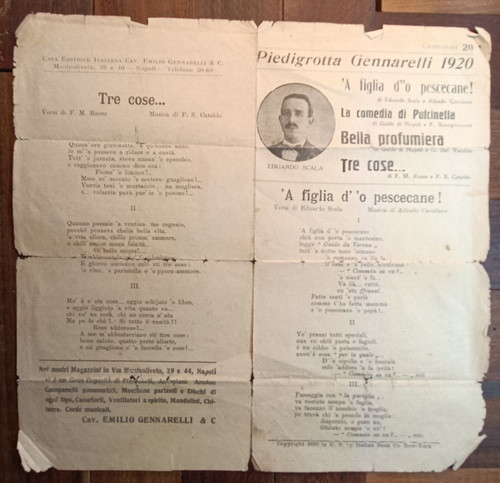 Piedigrotta gennarelli 1920 - piedigrotta, la