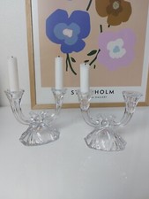 2 BOUGEOIR DOUBLE CRISTAL