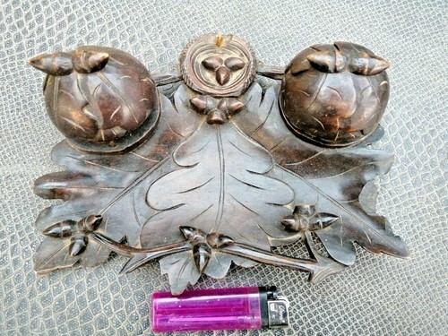 Ancien encrier bois - ancien,