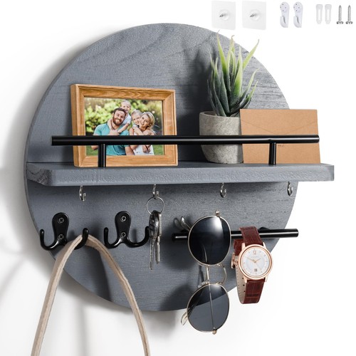 Porte clef mural bois rond - mural, bois,rond