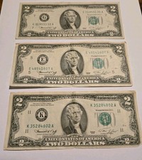 Lot De 3 Billets De 2 $ De La Série 1976