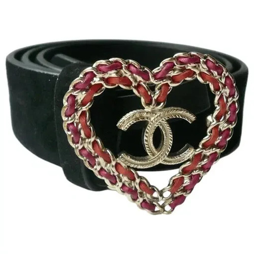 Chanel ceinture cuir noir - ceinture,