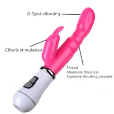 Rabbit-Multispeed-Vibrator-Dildo-Waterproof-Women Sex-Vibrating-Massage-Wand-Toy
