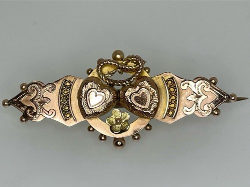 Broche cœur bijou - bijou, ancien