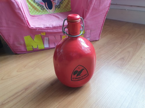 Ancienne gourde rouge - gourde, alu