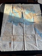 WW2 GERMAN LUFTWAFFE NAVIGATION MAP WAXED CANVAS NORTH AFRICA DATED 1942