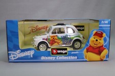LJ950 BURAGO 2016 1/18 Disney Collection Voiture Fiat 500 Winnie the Pooh blanc