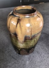 RARE VASE en GRÈS signé
