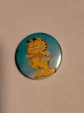Garfield Jon John cat kat logo comic movie tv PETIT RARE bouton vintage 13
