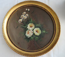 peinture bouquet de fleur rond