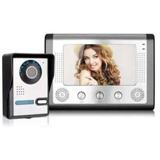 Kit de sonnette vidéo filaire de 7 pouces pour interphone domestique prise UE