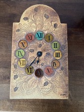 R. Capron Horloge Murale Céramique TBE 60/70 Vallauris