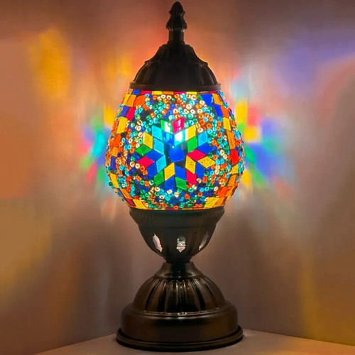 Lampe table verre - en,