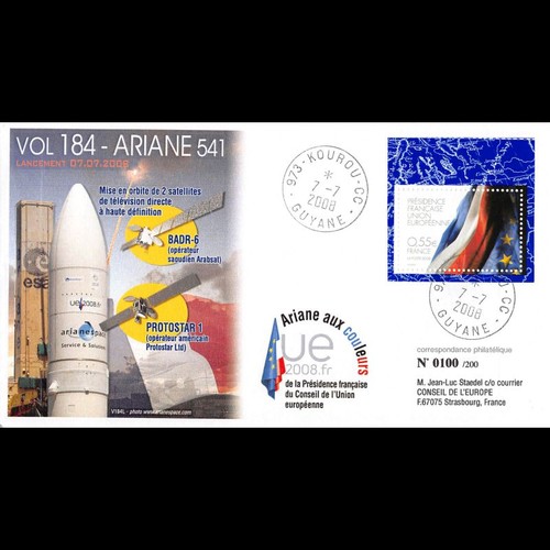V184l fdc kourou vol - -, 184