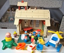 Lot Fisher price vintage Ecole Play family school vehicules et personnages