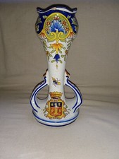 ANCIEN VASE EN FAIENCE DECOR