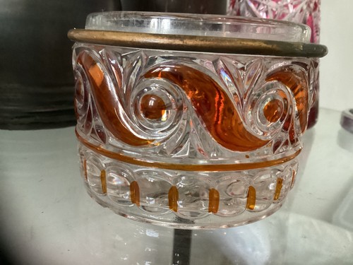 Boite ronde cristal taillé - boite, en