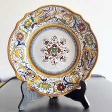 Assiette céramique peinte à