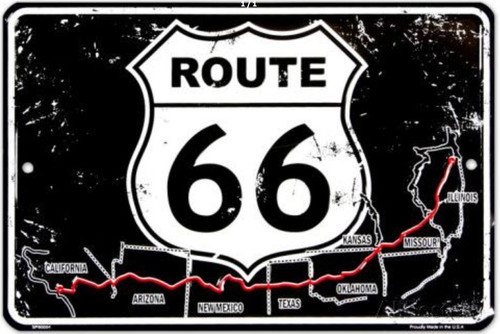 Plaque metal route - plaque,