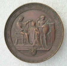 R MEDAILLE 1872 PREMIERE PIERRE de Notre-Dame de FOURVIERE à LYON