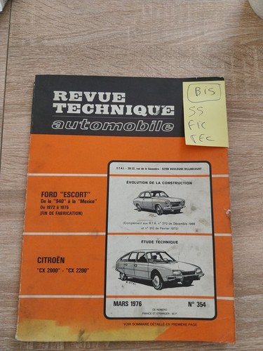 Revue technique citroen - revue, cx