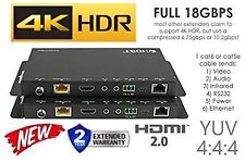 4K HDbaseT Extender Kit - HDR 18GBPS  60hz ETHERNET HDMI Single CAT5e CAT6 330ft