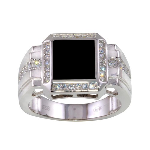 Homme argent sterling - homme, carré
