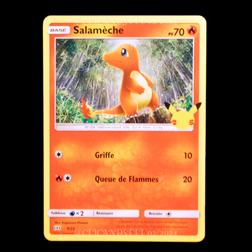 Carte pokémon salamèche - pokémon,