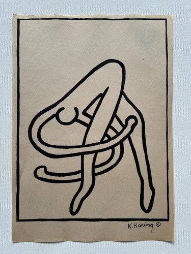 Keith haring dessin sur - dessin, papier