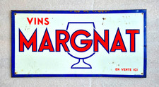 Tôle Lithographiée publicitaire Vins MARGNAT - 40x20cm
