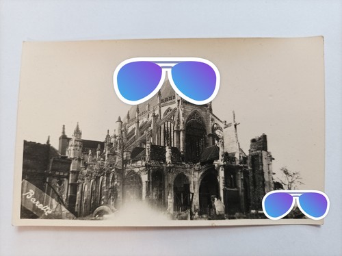 Photo beauvais bombarde 1940 - photo,