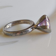 lourde Bague en argent massif