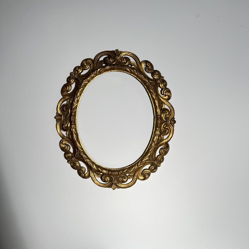 Cadre ancien ovale bois - , et