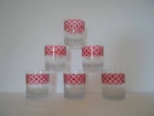 6 Anciens  gobelets verres à