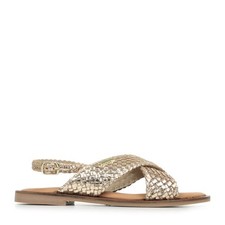 Sandales Nu Pieds Les Tropéziennes by M Belarbi femme Doa Doré Cuir A boucles