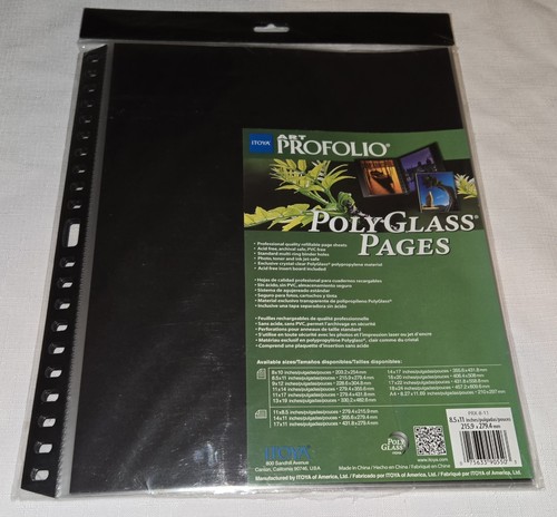 Itoya profolio polyglass pages - profolio,
