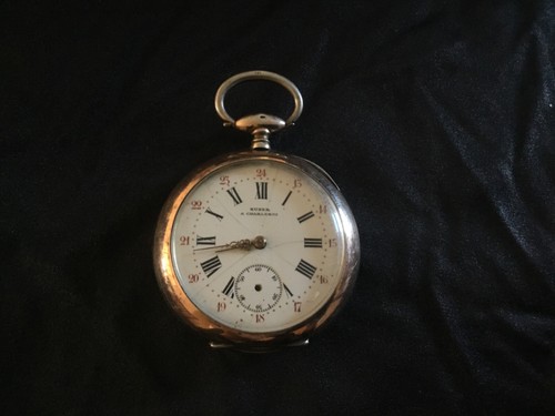 Montre gousset argent huber - montre,